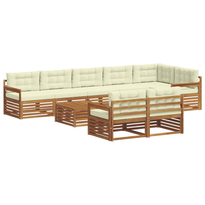 Set de canapele de exterior cu pernă 9 pcs Natural și Crem - WALTI WALTI