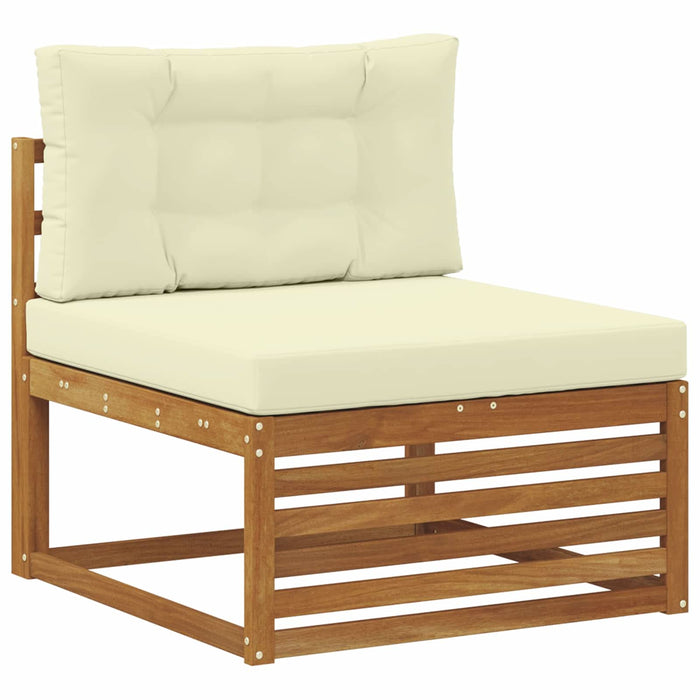 Set de canapele de exterior cu pernă 9 pcs Natural și Crem - WALTI WALTI