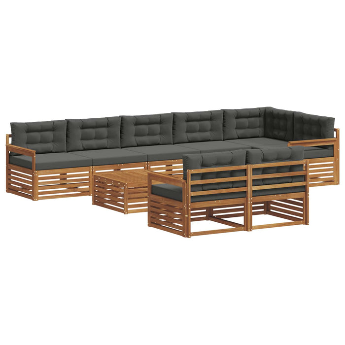 Set de canapele de exterior cu pernă 9 pcs Natural și Antracit - WALTI WALTI
