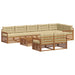 Set de canapele de exterior cu pernă 9 pcs Natural și Bej - WALTI WALTI