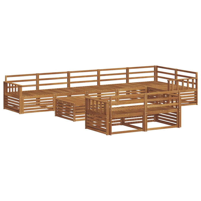 Set de canapele de exterior 9 pcs natural Lemn Solid de Acacia - WALTI WALTI