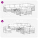 Set de canapele de exterior 9 pcs Gri natural și deschis - WALTI WALTI