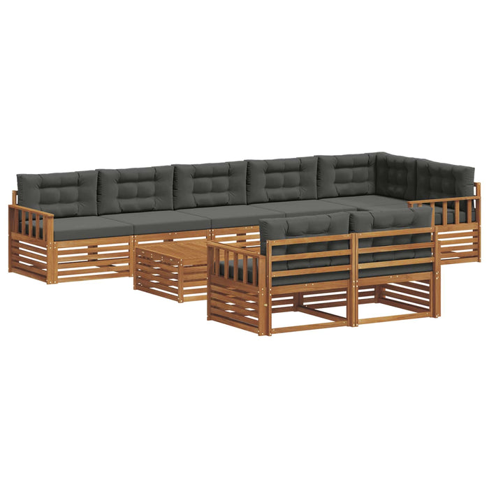 Set de canapele de exterior cu pernă 9 pcs Natural și Antracit - WALTI WALTI