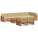 Set de canapele de exterior cu pernă 9 pcs Natural și Bej - WALTI WALTI
