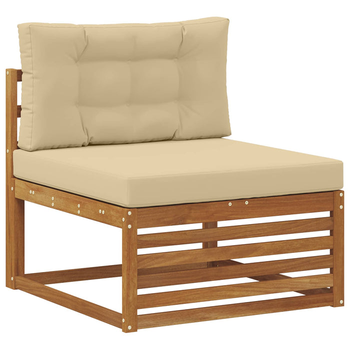 Set de canapele de exterior cu pernă 9 pcs Natural și Bej - WALTI WALTI