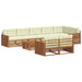 Set de canapele de exterior cu pernă 9 pcs Natural și Crem - WALTI WALTI