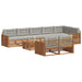 Set de canapele de exterior 9 pcs Gri natural și deschis - WALTI WALTI