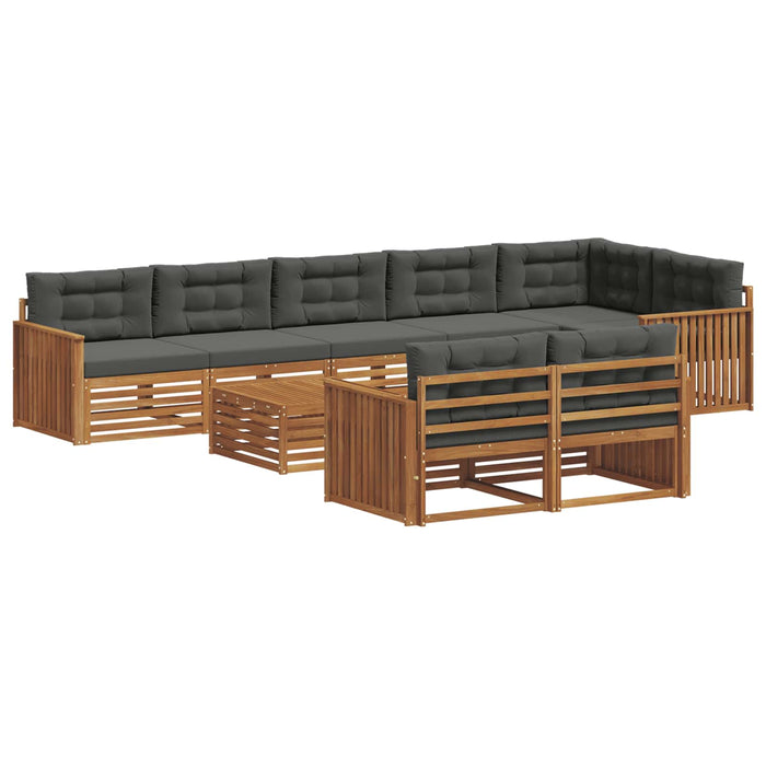 Set de canapele de exterior cu pernă 9 pcs Natural și Antracit - WALTI WALTI