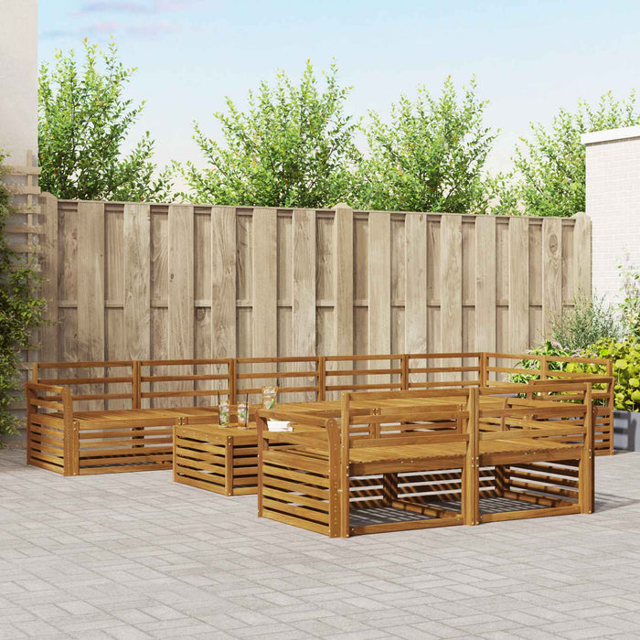 Set de canapele de exterior 9 pcs natural Lemn Solid de Acacia - WALTI WALTI