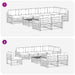 Set de canapele de exterior cu pernă 9 pcs Natural și Antracit - WALTI WALTI
