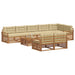 Set de canapele de exterior cu pernă 9 pcs Natural și Bej - WALTI WALTI