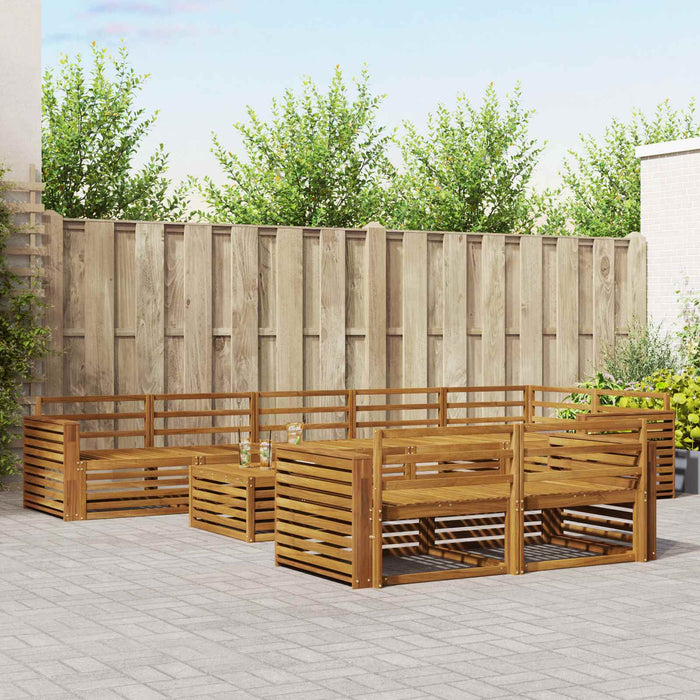 Set de canapele de exterior 9 pcs natural Lemn Solid de Acacia - WALTI WALTI