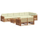 Set de canapele de exterior cu pernă 9 pcs Natural și Crem - WALTI WALTI