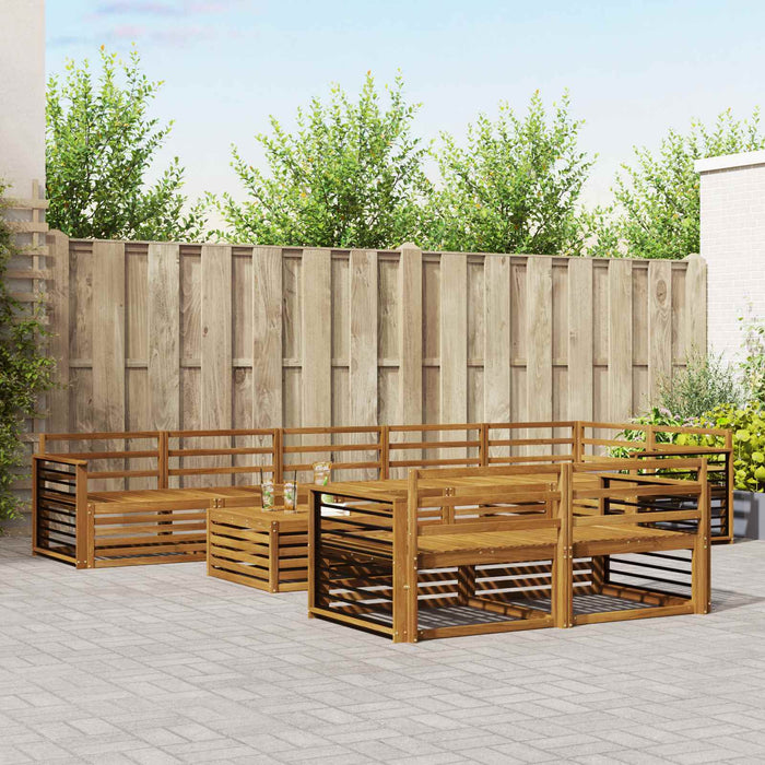 Set de canapele de exterior 9 pcs natural Lemn Solid de Acacia - WALTI WALTI
