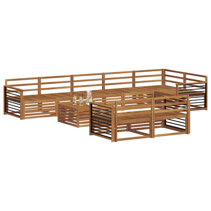 Set de canapele de exterior 9 pcs natural Lemn Solid de Acacia - WALTI WALTI