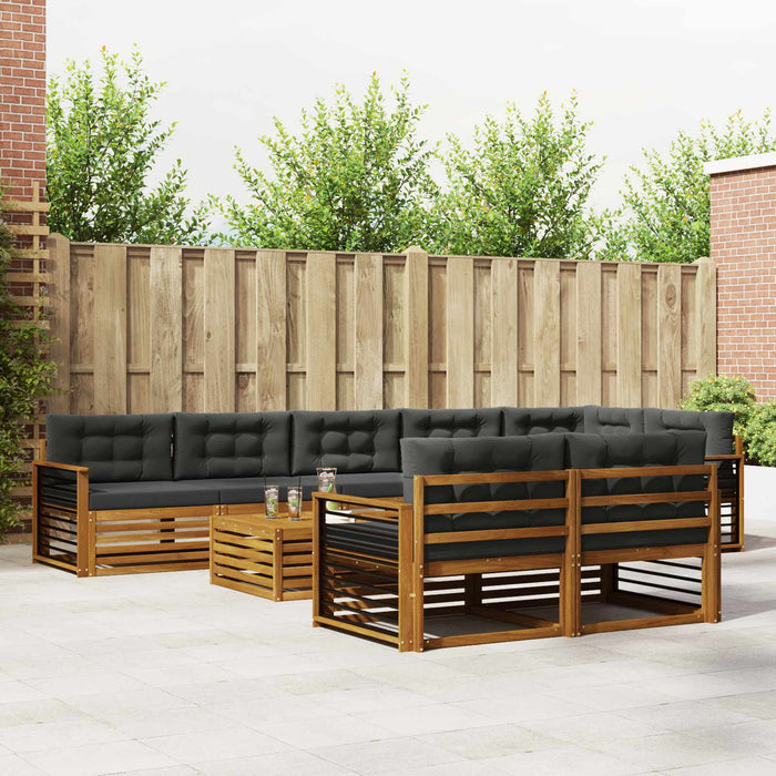 Set de canapele de exterior cu pernă 9 pcs Natural și Antracit - WALTI WALTI