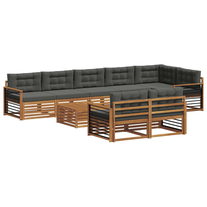 Set de canapele de exterior cu pernă 9 pcs Natural și Antracit - WALTI WALTI