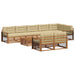 Set de canapele de exterior cu pernă 9 pcs Natural și Bej - WALTI WALTI
