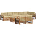 Set de canapele de exterior cu pernă 9 pcs Natural și Bej - WALTI WALTI