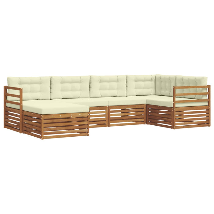 Set de canapele de exterior cu pernă 6 pcs Natural și Crem - WALTI WALTI