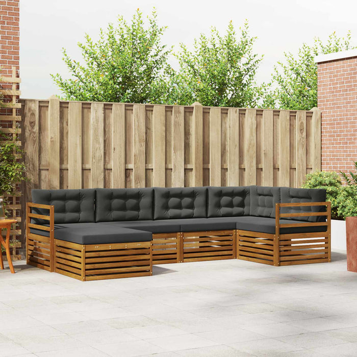 Set de canapele de exterior cu pernă 6 pcs Natural și Antracit - WALTI WALTI