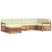 Set de canapele de exterior cu pernă 6 pcs Natural și Crem - WALTI WALTI