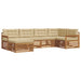 Set de canapele de exterior cu pernă 6 pcs Natural și Bej - WALTI WALTI