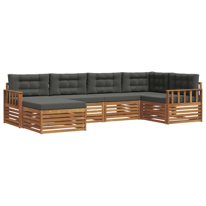 Set de canapele de exterior cu pernă 6 pcs Natural și Antracit - WALTI WALTI