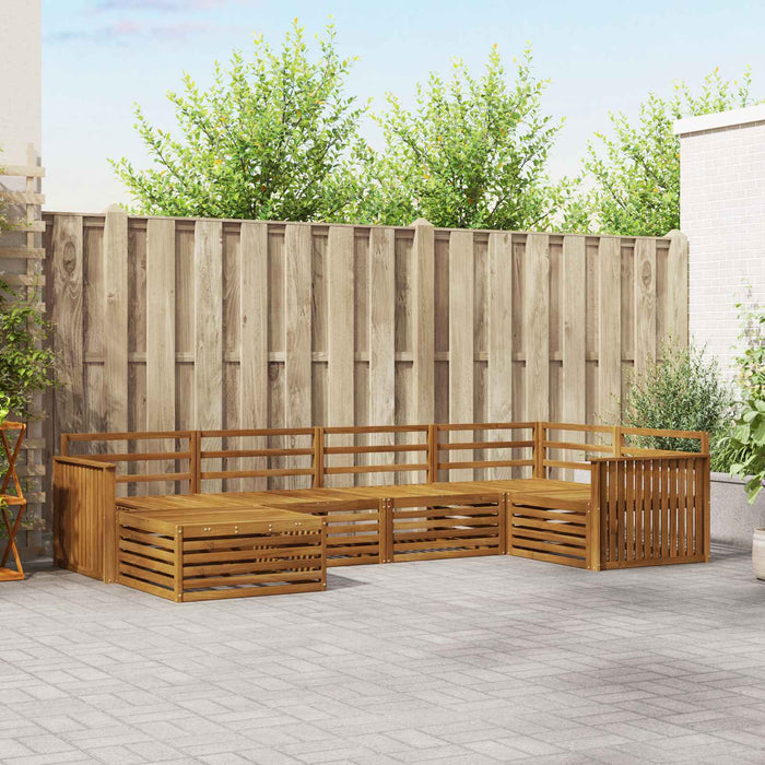 Set de canapele de exterior 6 pcs natural Lemn Solid de Acacia - WALTI WALTI
