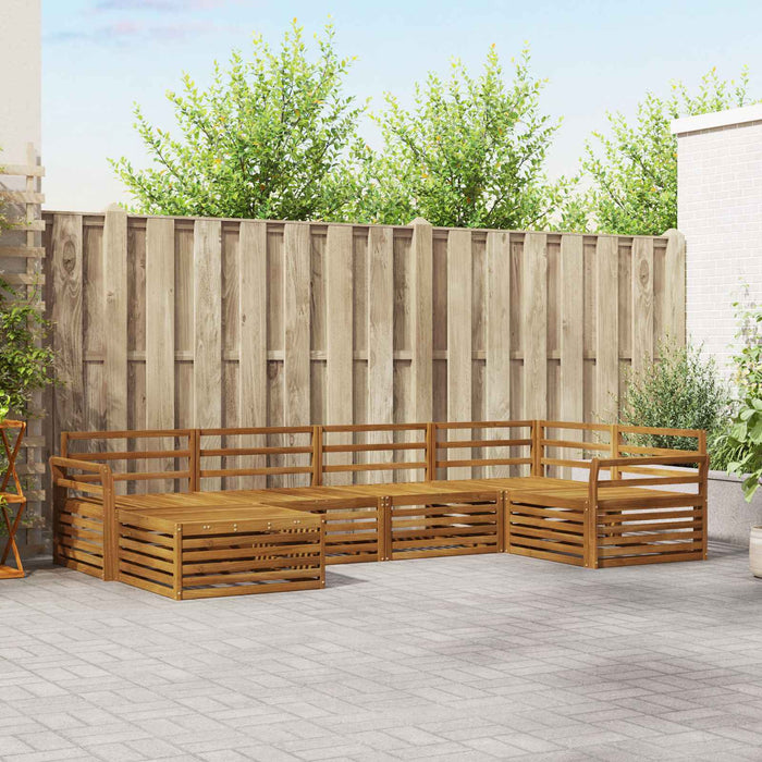 Set de canapele de exterior 6 pcs natural Lemn Solid de Acacia - WALTI WALTI