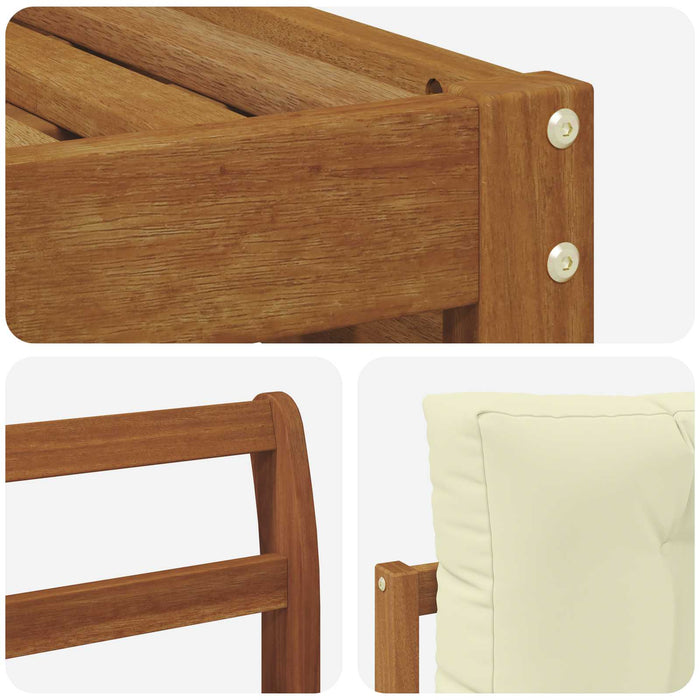 Set de canapele de exterior cu pernă 6 pcs Natural și Crem - WALTI WALTI
