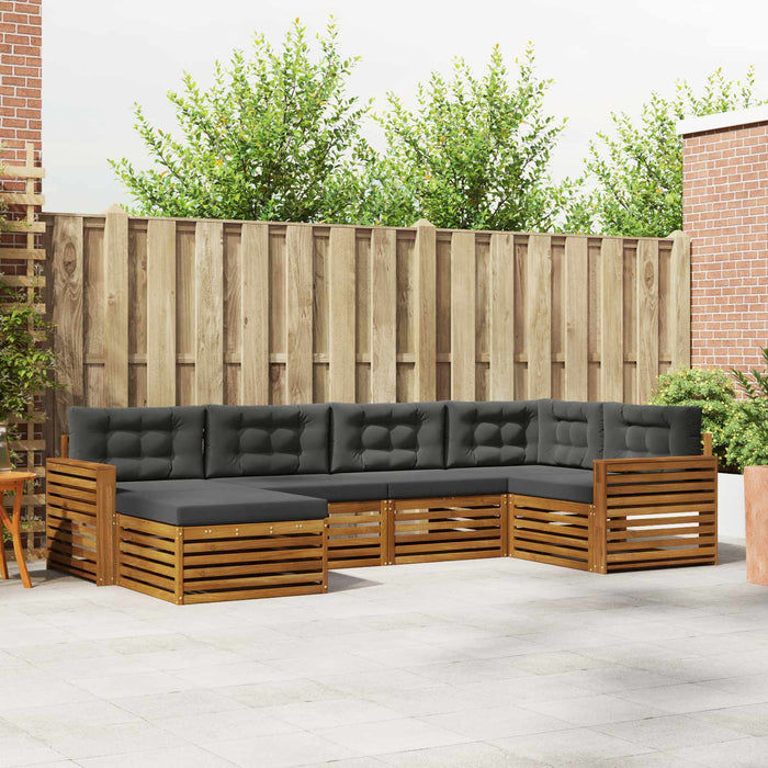 Set de canapele de exterior cu pernă 6 pcs Natural și Antracit - WALTI WALTI