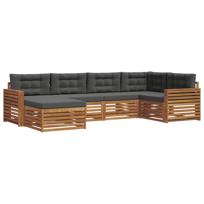 Set de canapele de exterior cu pernă 6 pcs Natural și Antracit - WALTI WALTI