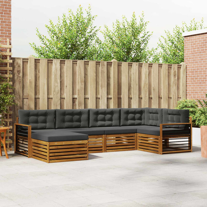 Set de canapele de exterior cu pernă 6 pcs Natural și Antracit - WALTI WALTI