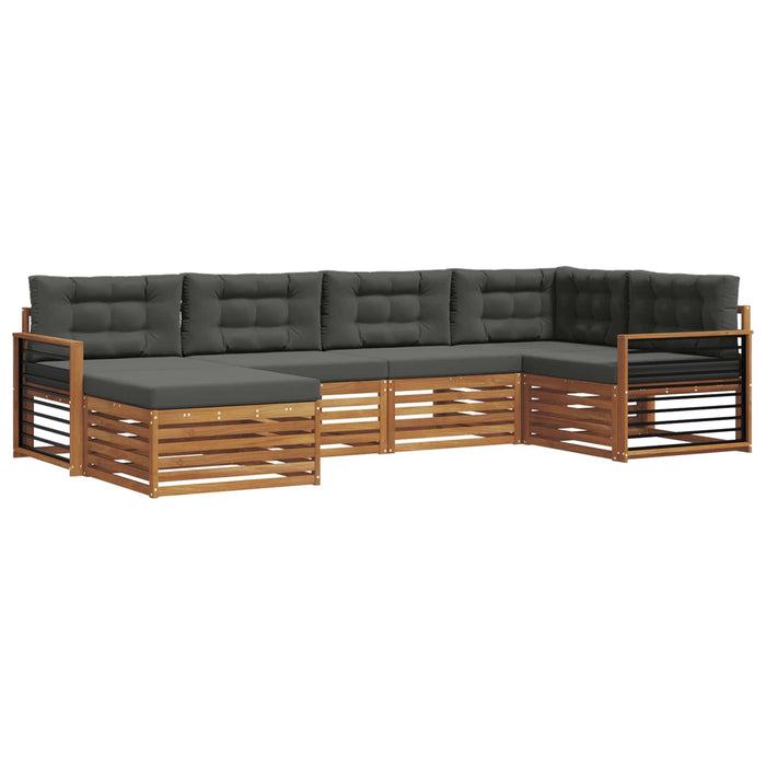 Set de canapele de exterior cu pernă 6 pcs Natural și Antracit - WALTI WALTI