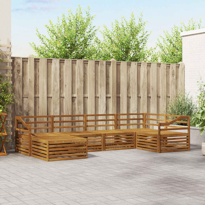 Set de canapele de exterior 6 pcs natural Lemn Solid de Acacia - WALTI WALTI