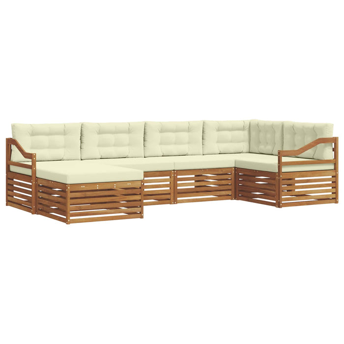 Set de canapele de exterior cu pernă 6 pcs Natural și Crem - WALTI WALTI