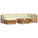 Set de canapele de exterior cu pernă 7 pcs Natural și Crem - WALTI WALTI
