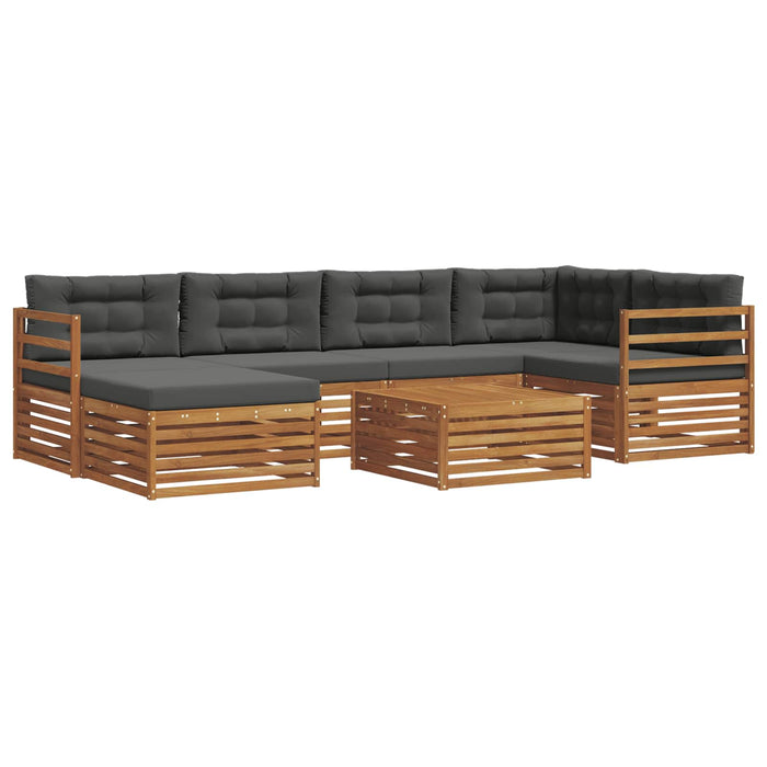 Set de canapele de exterior cu pernă 7 pcs Natural și Antracit - WALTI WALTI