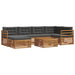 Set de canapele de exterior cu pernă 7 pcs Natural și Antracit - WALTI WALTI