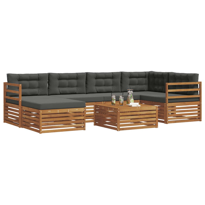 Set de canapele de exterior cu pernă 7 pcs Natural și Antracit - WALTI WALTI