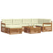 Set de canapele de exterior cu pernă 7 pcs Natural și Crem - WALTI WALTI