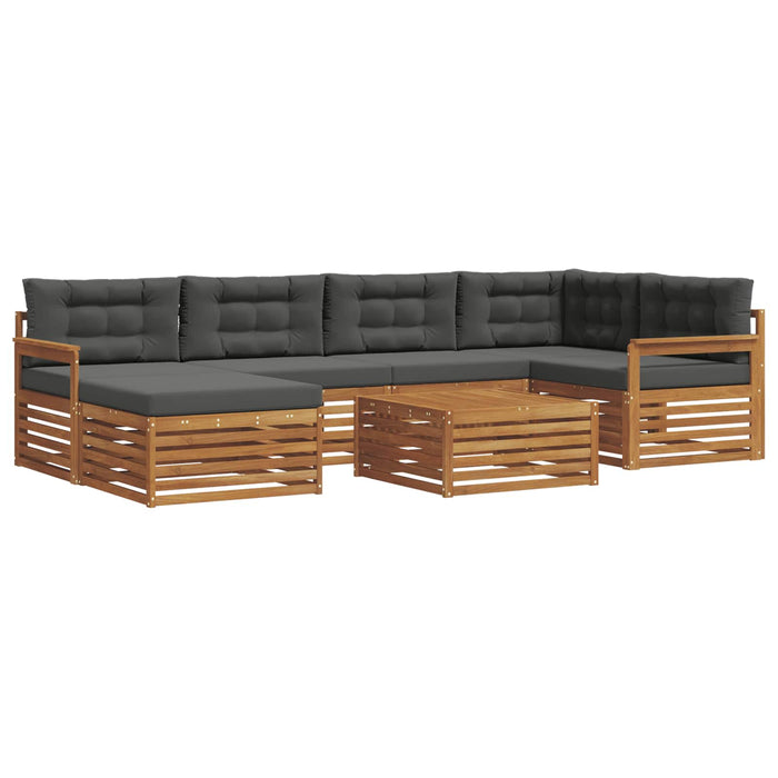 Set de canapele de exterior cu pernă 7 pcs Natural și Antracit - WALTI WALTI