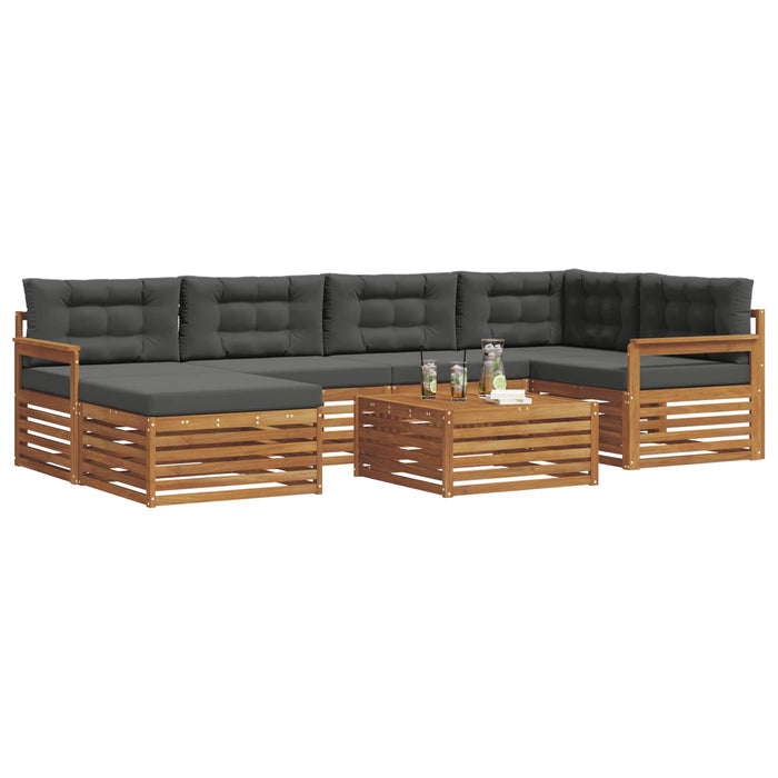 Set de canapele de exterior cu pernă 7 pcs Natural și Antracit - WALTI WALTI