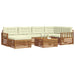 Set de canapele de exterior cu pernă 7 pcs Natural și Crem - WALTI WALTI