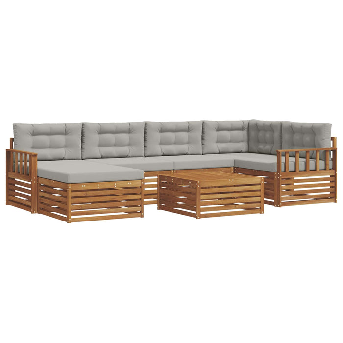 Set de canapele de exterior 19 pcs Gri natural și deschis - WALTI WALTI