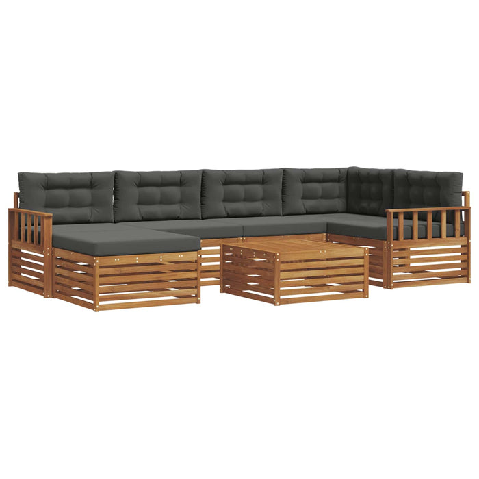 Set de canapele de exterior cu pernă 7 pcs Natural și Antracit - WALTI WALTI