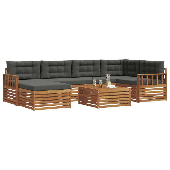 Set de canapele de exterior cu pernă 7 pcs Natural și Antracit - WALTI WALTI