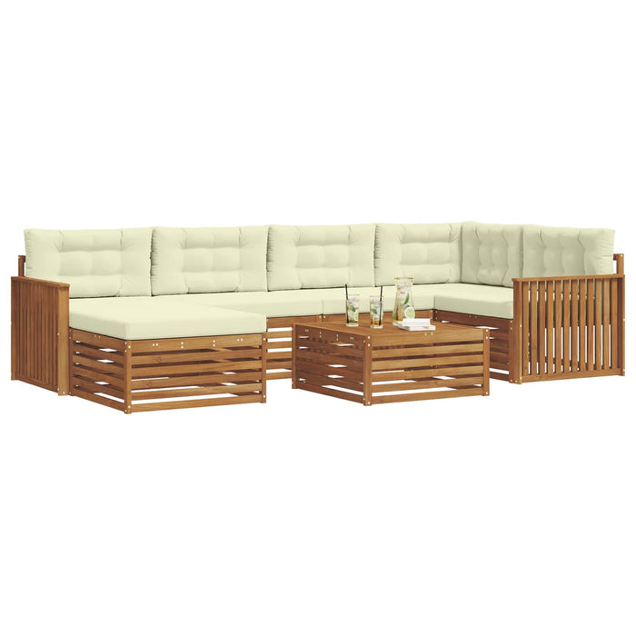 Set de canapele de exterior cu pernă 7 pcs Natural și Crem - WALTI WALTI