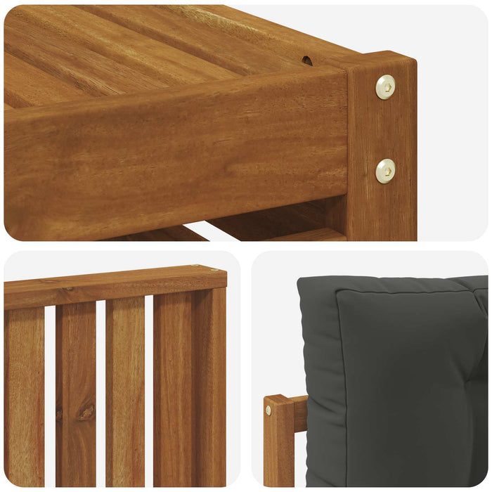Set de canapele de exterior cu pernă 7 pcs Natural și Antracit - WALTI WALTI